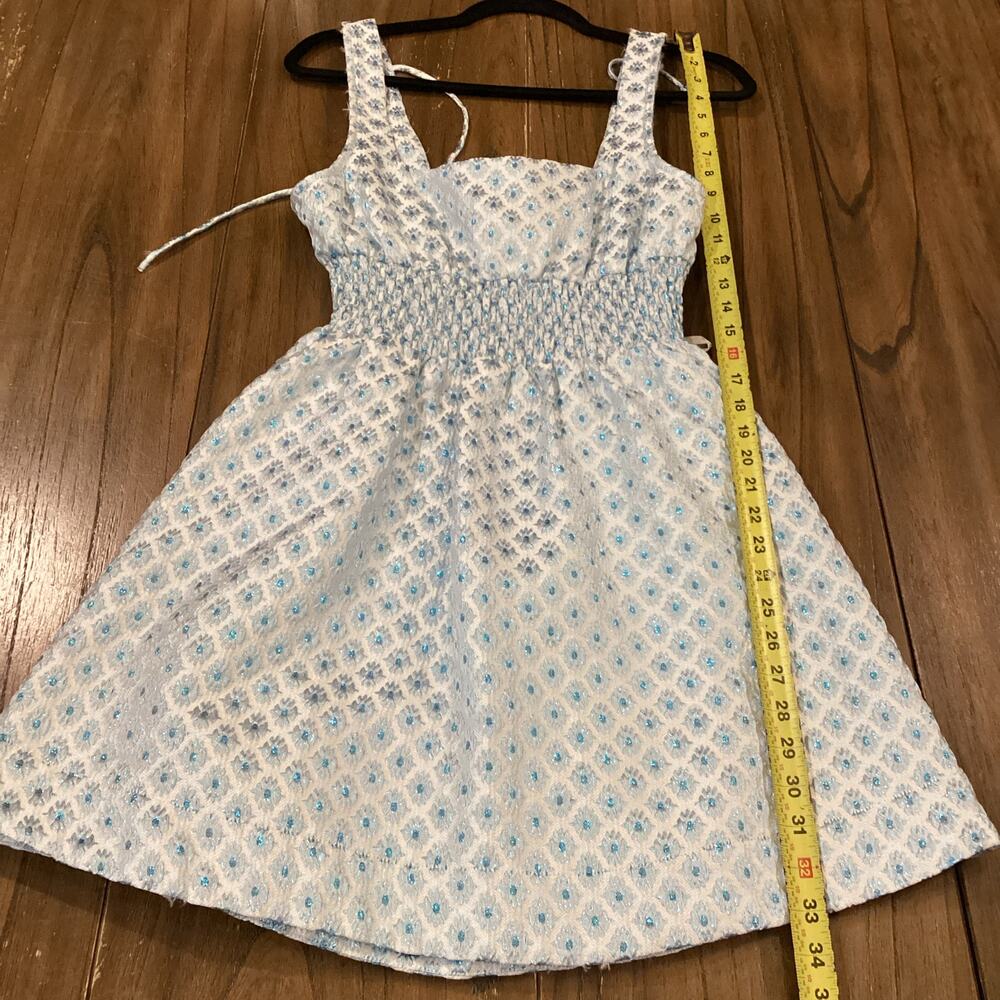 Hill House Home The Snowflake Brocade Cher sleeveless flare mini Dress L - Picture 4 of 8